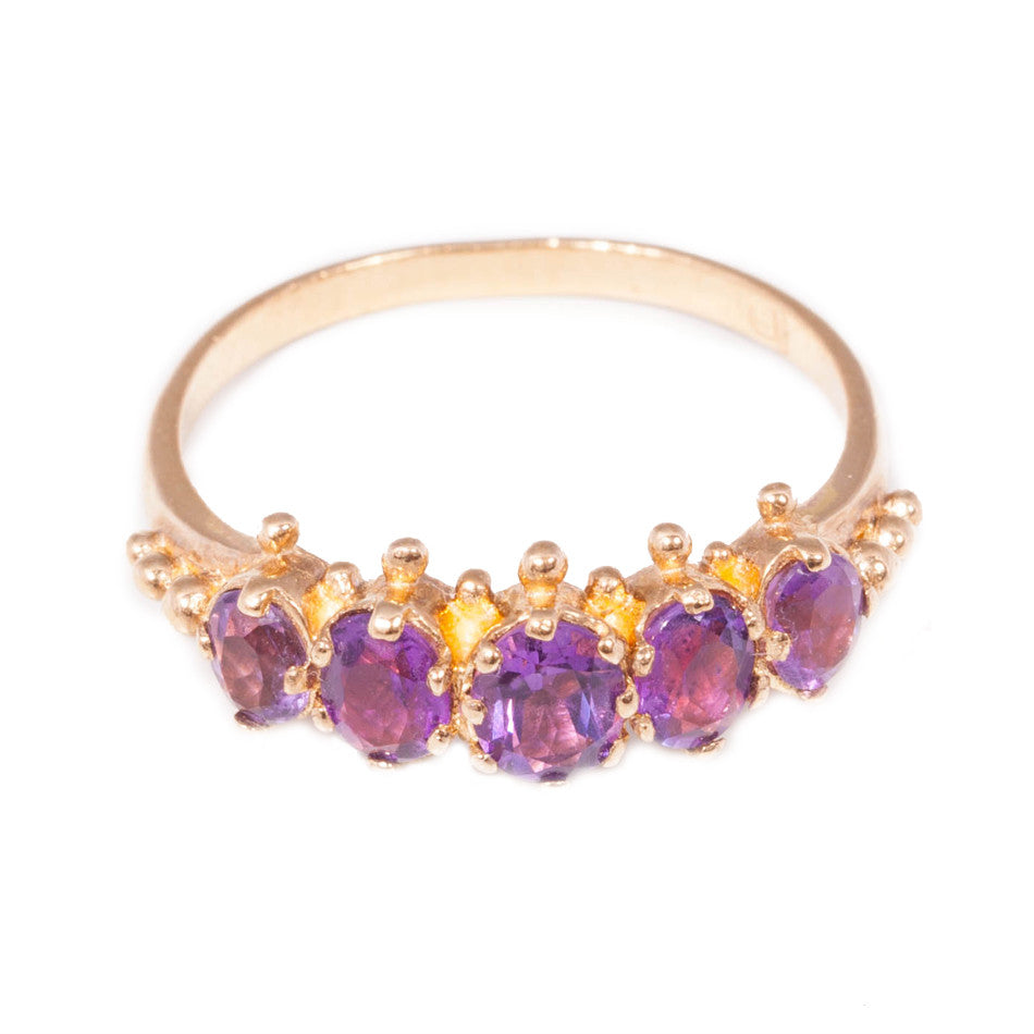 Vintage Amethyst Ring in 9ct yellow gold