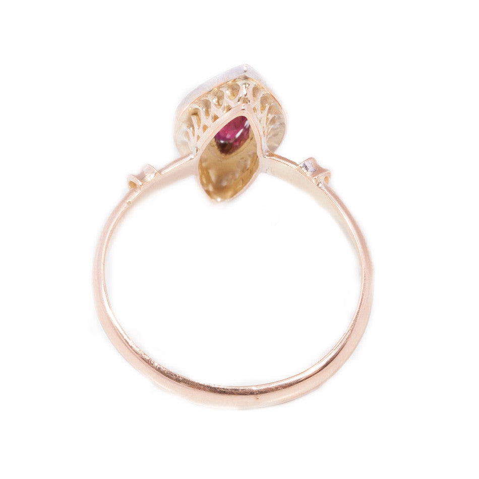 Antique Ruby & Diamond Ring in 15ct