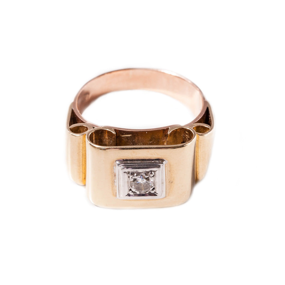 Original Art Deco Diamond Ring in 9ct yellow gold