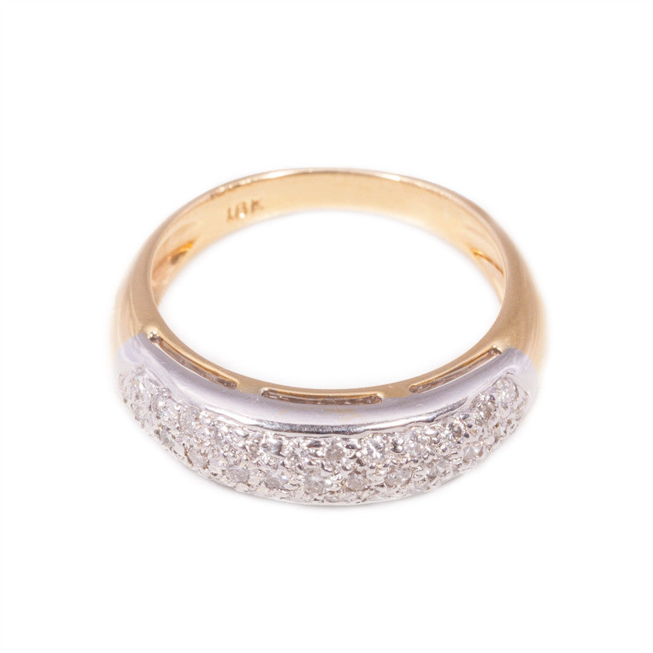 Pave set Diamond Ring in 18ct yellow gold