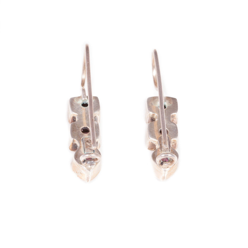 Pink Topaz Earrings in sterling silver