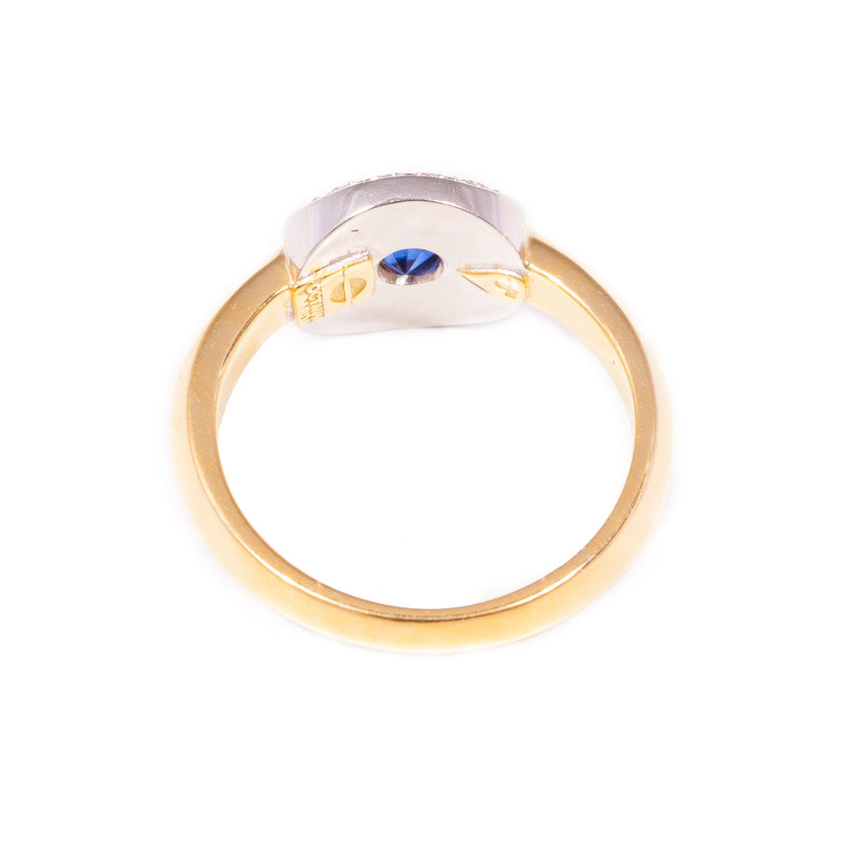 Vintage Ceylon Sapphire & Diamond ring in 18ct