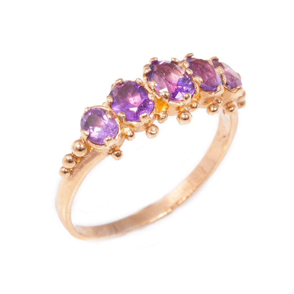 Vintage Amethyst Ring in 9ct yellow gold