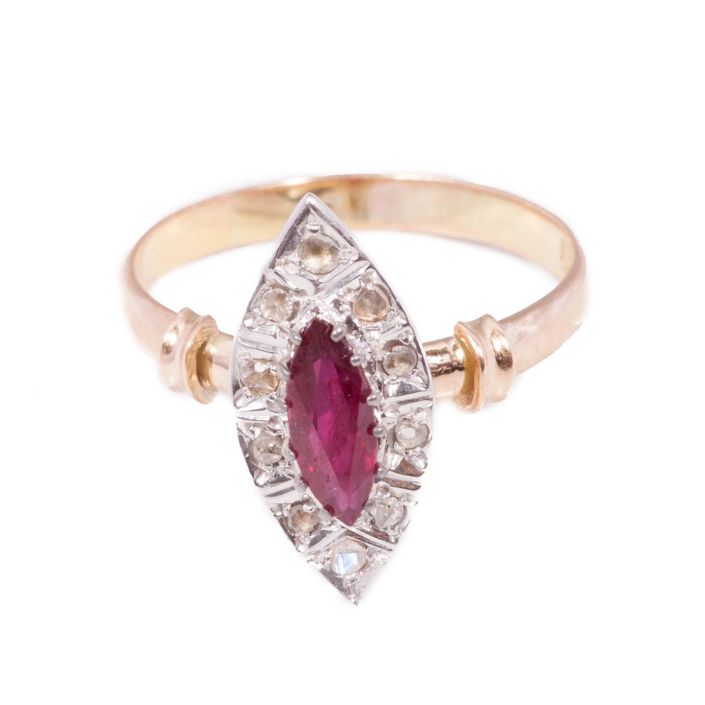Antique Ruby & Diamond Ring in 15ct