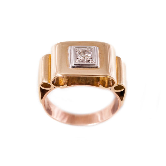 Original Art Deco Diamond Ring in 9ct yellow gold