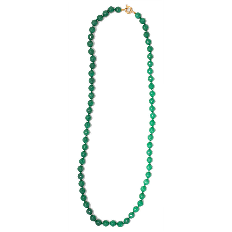 long green bead necklace