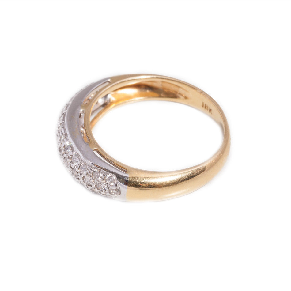 Pave set Diamond Ring in 18ct yellow gold