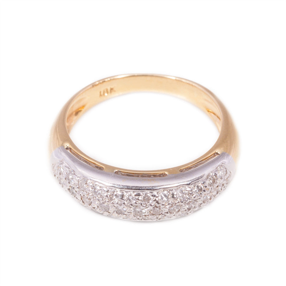 Pave set Diamond Ring in 18ct yellow  gold