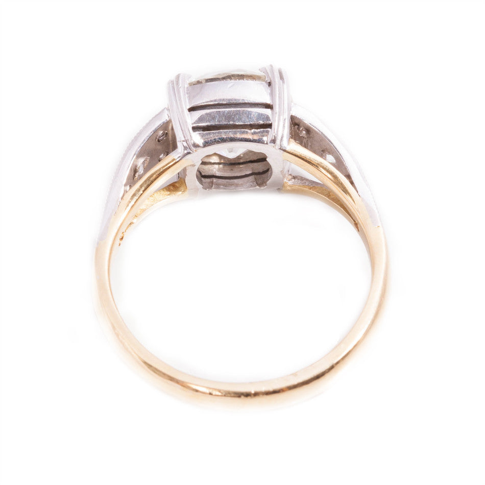 Stunning Art Deco Style Old Cut Diamond Ring in 18ct