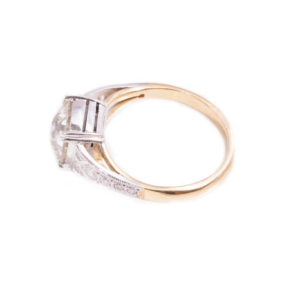 Stunning Art Deco Style Old Cut Diamond Ring in 18ct