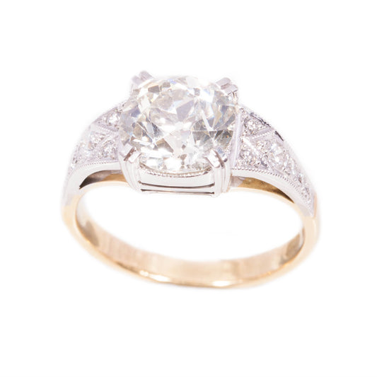 Stunning Art Deco Style Old Cut Diamond Ring in 18ct