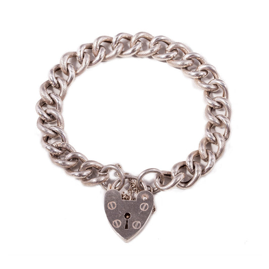 Antique Sterling Silver Curb Link Bracelet