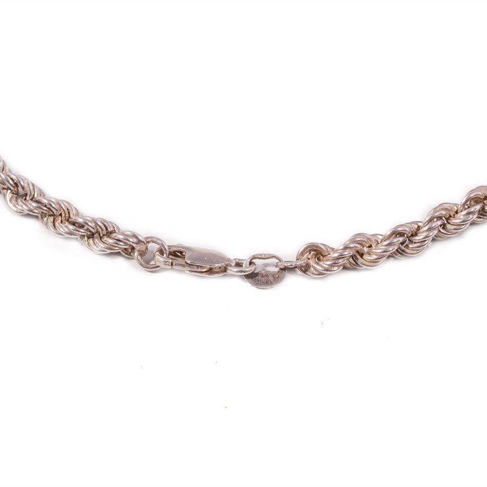 Victorian Sterling Silver Oval Locket & Chain